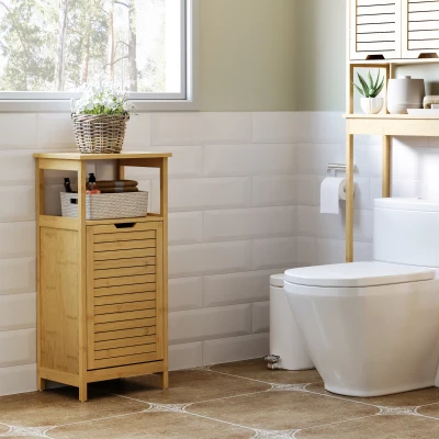 kleankin Mobiletto da bagno 40cm x 30cm x 86.5cm Color Legno