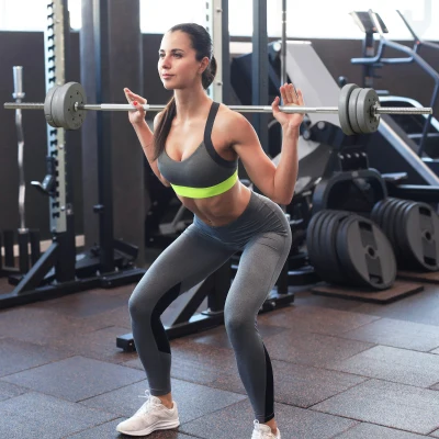 SPORTNOW Bilanciere in Acciaio Argento per Pesi da Ø2.5cm e 100kg max