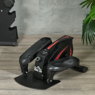 HOMCOM Mini Elliptical Cross Trainer with LCD Monitor Black