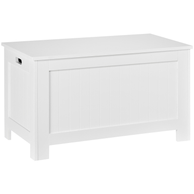 HOMCOM Coffre Rangement 81x40x46cm MDF Blanc