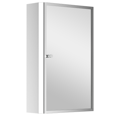 HOMCOM Wall-Mounted Mirror Cabinet Steel 60x40cm