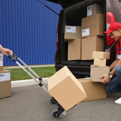 HOMCOM Carrello da Trasporto 70kg max Pieghevole ad Altezza Regolabile