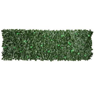 Outsunny Haie Artificielle 3x1m Brise-Vue Feuillage Vert Anti-UV