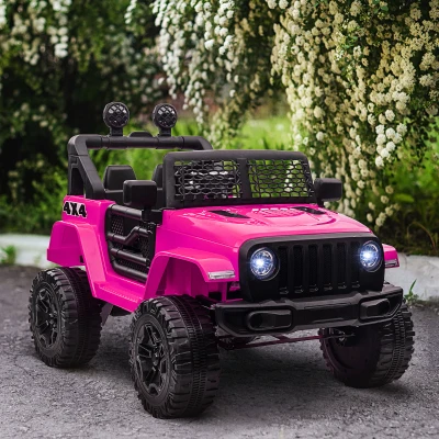 HOMCOM Kids Electric Ride On Car 12V Pink 3-6 Years