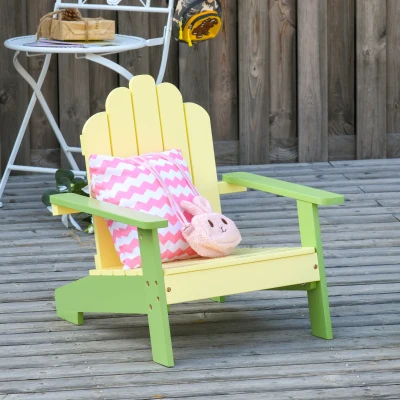 Outsunny Sedia per bambini 51cm x 50cm x 52.5cm Verde