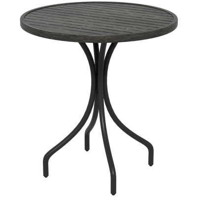 Outsunny Φ66cm Galvanised Steel Garden Table - Grey