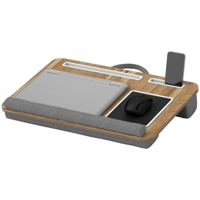 HOMCOM Support Portable Lit avec Fente Tablette et Repose-Poignet