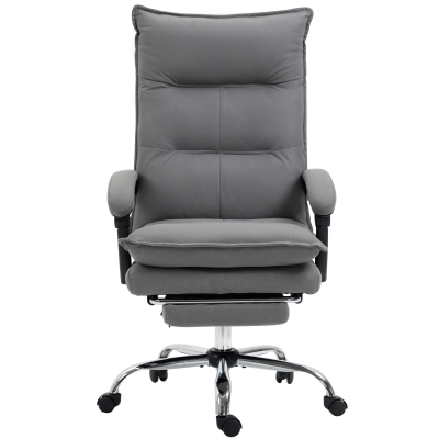 Vinsetto Silla de Masaje Reclinable con 6 Puntos de Masaje y 5 Modos con Función de Calefacción Ajustable 66x74x114-121,5 cm Gris(m-10)
