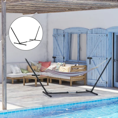 Outsunny Supporto per amaca 388cm x 109cm x 116cm nero