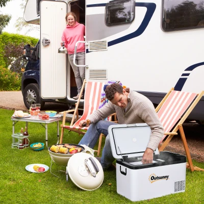 Outsunny 25L Portable Car Refrigerator Fridge Freezer 12/24V