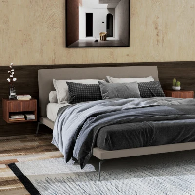 HOMCOM Set 2 Comodini con Cassetto e Ripiano in MDF Marrone