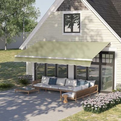 Outsunny Tenda da Sole a Bracci con Manovella 3x2.5m Beige