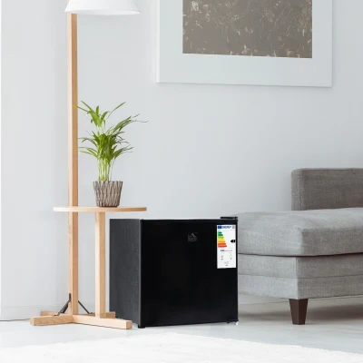 HOMCOM Mini congélateur Température Réglable de -14 à -24°C Compact 35L - étagère Amovible - Porte réversible Classe E - 47 x 44,2 x 48,8 cm - Noir