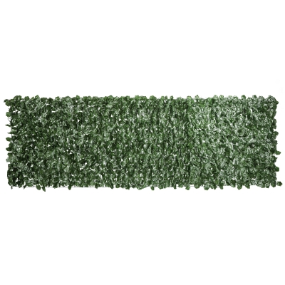 Outsunny Haie Artificielle 3x1m Brise-Vue Anti-UV Vert Foncé