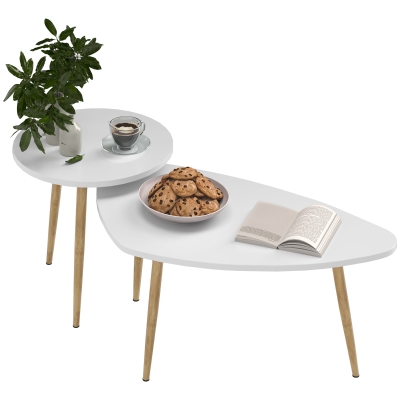 Coffee Table Set 96cm x 50cm x 40.5cm White