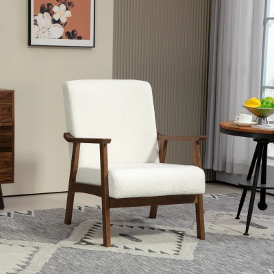 Armchair 83W x 64D x 86Hcm White