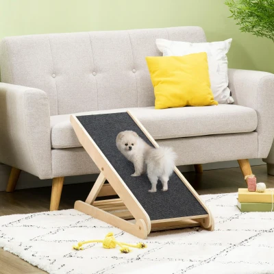 PawHut Rampa per Cani Antiscivolo con Altezza Regolabile su 4 Livelli
