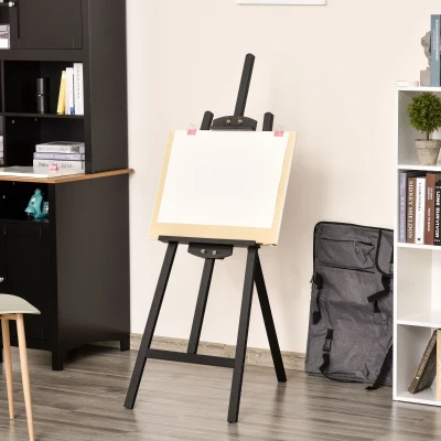 HOMCOM Cavalletto per Pittura 51.5cm x 71.5cm x 134.5cm Nero