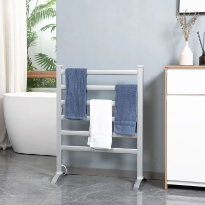 HOMCOM Scaldasalviette Elettrico 6 Barre con Temperatura 45°C-55°C