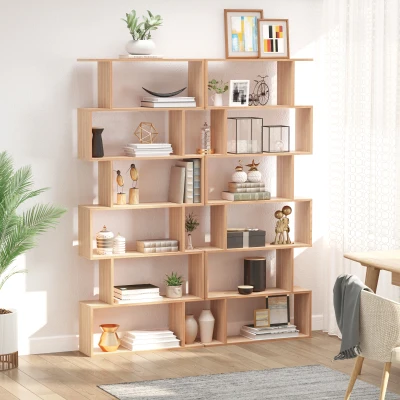 HOMCOM Libreria 80cm x 23cm x 192cm Legno naturale