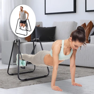 Homcom Barres Parallèles de Musculation en Métal Noir 280 x 92 x 58 cm