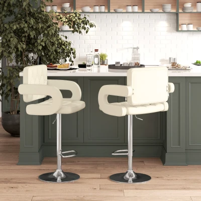Bar Stool 61cm x 50cm x 114cm White