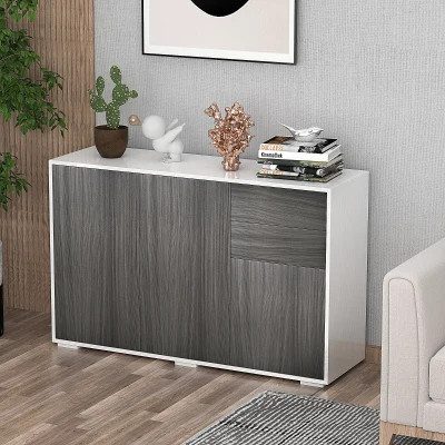 HOMCOM Armadietto 117cm x 36cm x 74cm Grigio