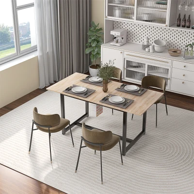 HOMCOM Tavolo da Pranzo Allungabile 120-160cm per 4-6 Persone
