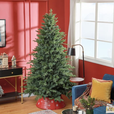 HOMCOM 7ft Artificial Christmas Tree Green 2445 Tips