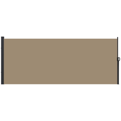 Outsunny Retractable Side Awning Privacy Screen 400x160cm Khaki