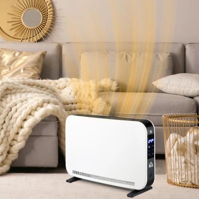 HOMCOM Termosifone Elettrico a 3 Modalità con Timer Bianco e Nero