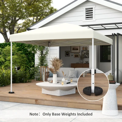 Outsunny Poids Lestage Tonnelle 4pc Polyéthylène Noir