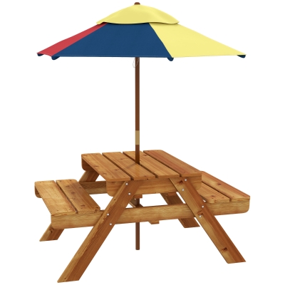 Outsunny Table Pique-Nique Enfants Bancs & Parasol