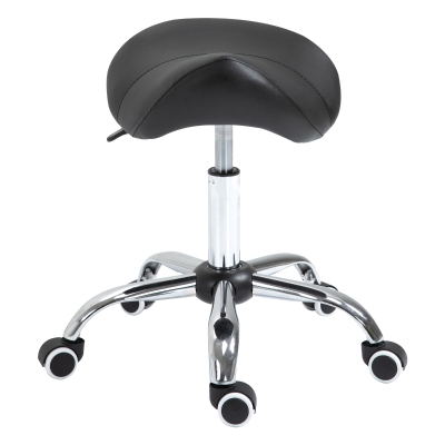HOMCOM Tabouret Massage Pivotant Hauteur Réglable Noir