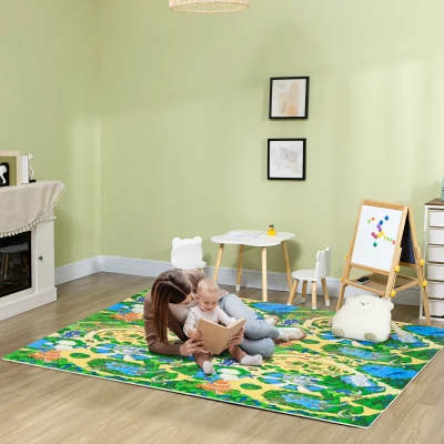 HOMCOM Tappeto puzzle per bambini 182.5cm x 182.5cm x 1cm Multicolore