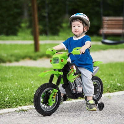 HOMCOM Moto da cross elettrica 102cm × 53 cm× 66cm Verde