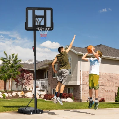 SPORTNOW Panier Basket Réglable 2,35-3,05m Roulettes