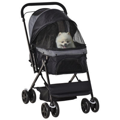 PawHut Poussette Chien 4 Roues Pliable Panier Réglable