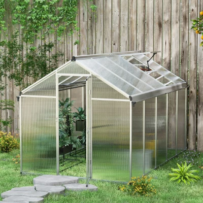 Outsunny Walk-In Greenhouse Aluminium Frame 10x6ft