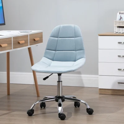 Vinsetto Sedia girevole 59cm x 59cm x 81-91cm Azzurro