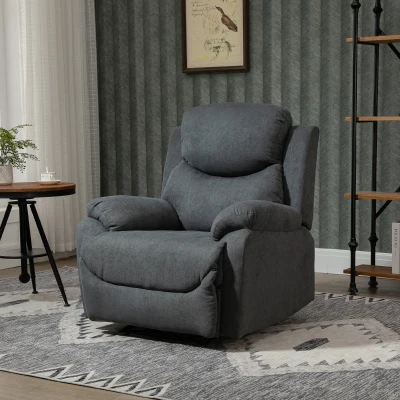 HOMCOM Poltrona Reclinabile 93cm x 88cm x 102cm Grigio scuro