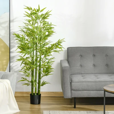 HOMCOM Pianta artificiale 17cm x 17cm x 150cm Verde