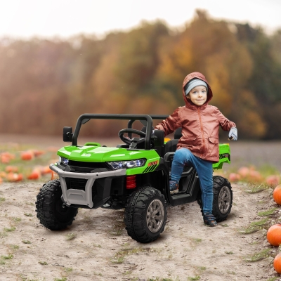 HOMCOM 12V Kids Electric Ride-On Car Remote Control Green