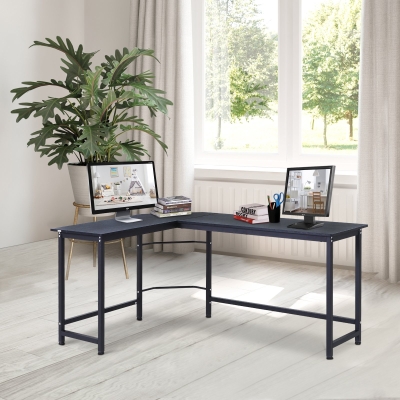 Vinsetto Scrivania angolare 168cm x 120cm x 75cm Nero