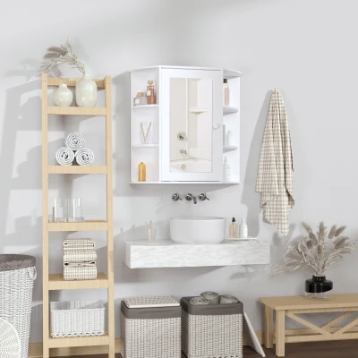HOMCOM Pensile da Bagno 66cm x 17cm x 63cm Bianco