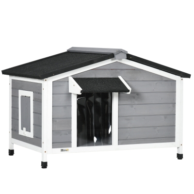 Dog Kennel House 65H x 97L x 72Wcm Grey