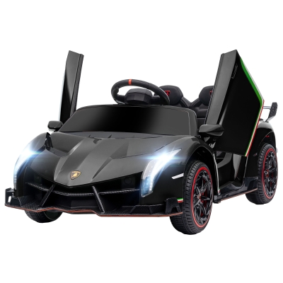 HOMCOM Voiture Lamborghini 12V Télécommande Noir