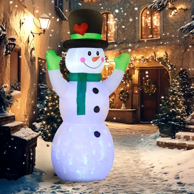 Inflatable Snowman 176W x 115D x 308Hcm White