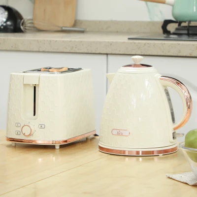 HOMCOM Kettle & Toaster Set 1.7L 3000W Beige