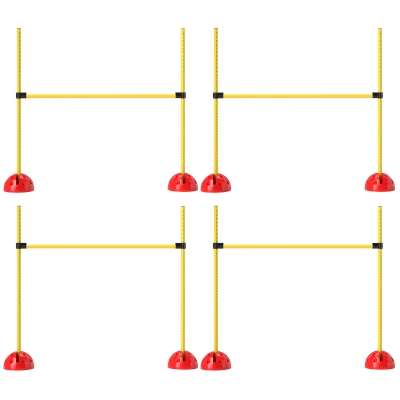 PawHut Kit Agilité Chien Haies Réglables + Sac Jaune/Orange